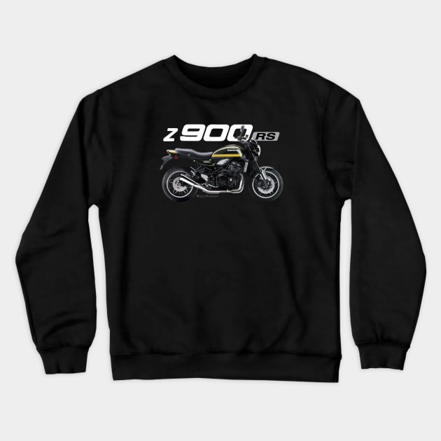 Kawasaki Z900RS 20 green/yellow, sl Crewneck Sweatshirt by MessyHighway